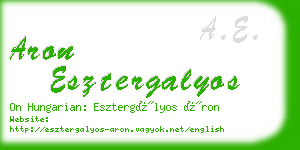 aron esztergalyos business card